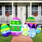 7.5 ft Long Easter Inflatable Eggs with Build-in LEDs for Easter Party Decor
